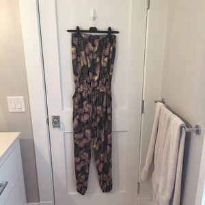 Green floral jumpsuit